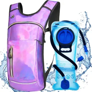 Hydration Backpack, Water Backpack with 2L Hydration Bladder, Rave Backpack Hydration Pack, Festival Essential for Raves, Hiking, Cycling, Climbing, Running, Outdoor, Camping and More
