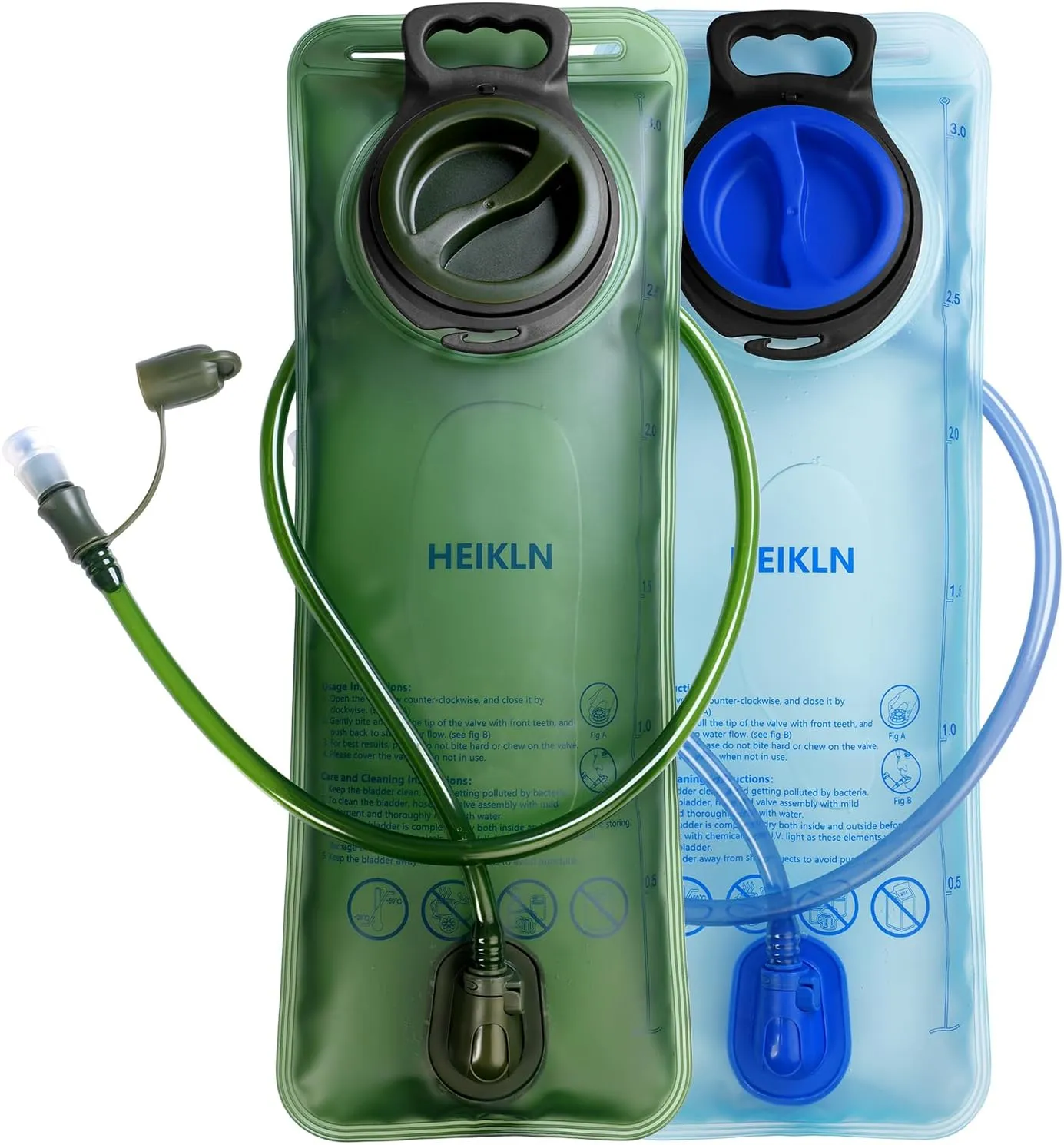 Hydration Bladder 2L-3L,Leak Proof Water Reservoir, BPA Free Military Water Storage Bladder Bag Hydration Pack Replacement Easy Clean for Bicycling Hiking Camping Hunting Running
