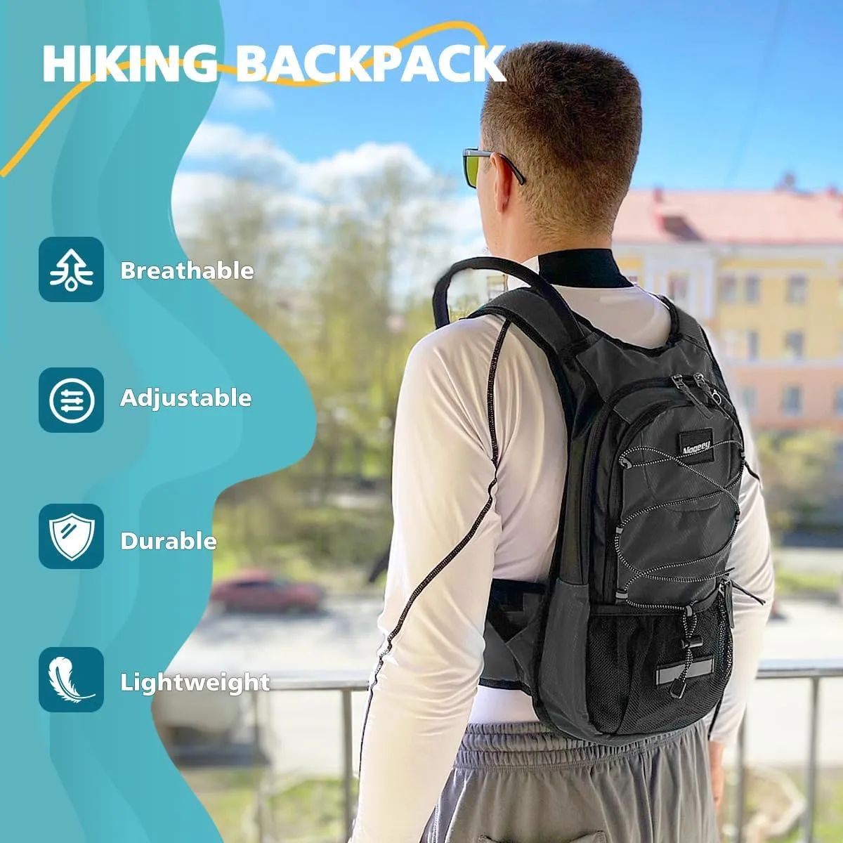 Hydration Pack, Insulated Hydration Backpack with 2L Hydration Bladder, Hiking Backpack for Men Women Kids, Water Backpack for Hiking, Running, Cycling, Camping