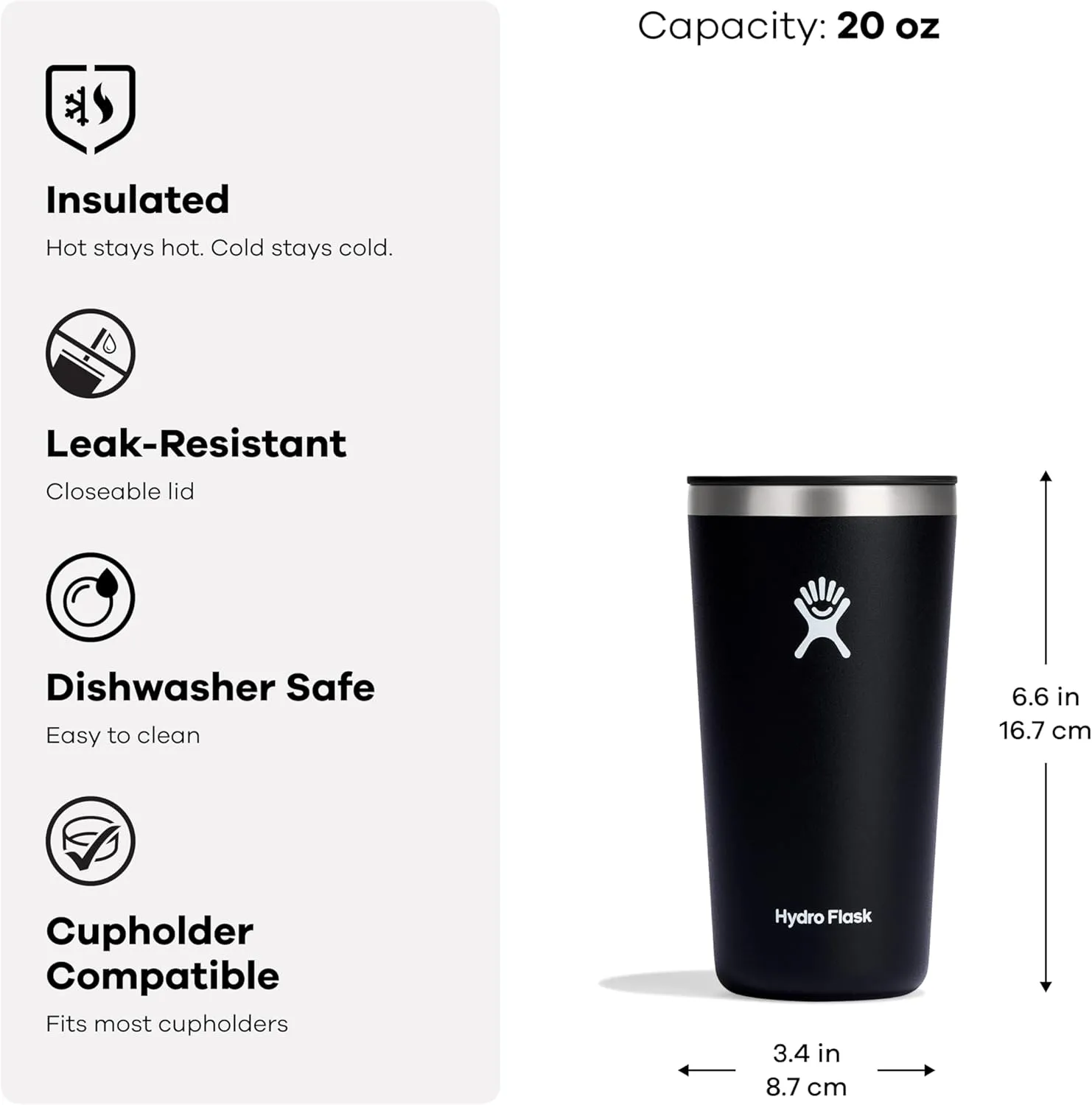 Hydro Flask 20 Oz All Around Tumbler Press-in Lid Birch