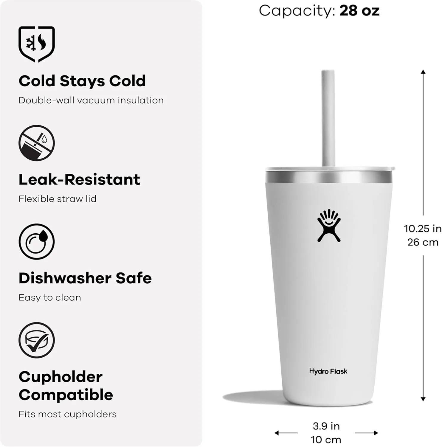 Hydro Flask 28 Oz All Around Tumbler Straw Lid Cascade