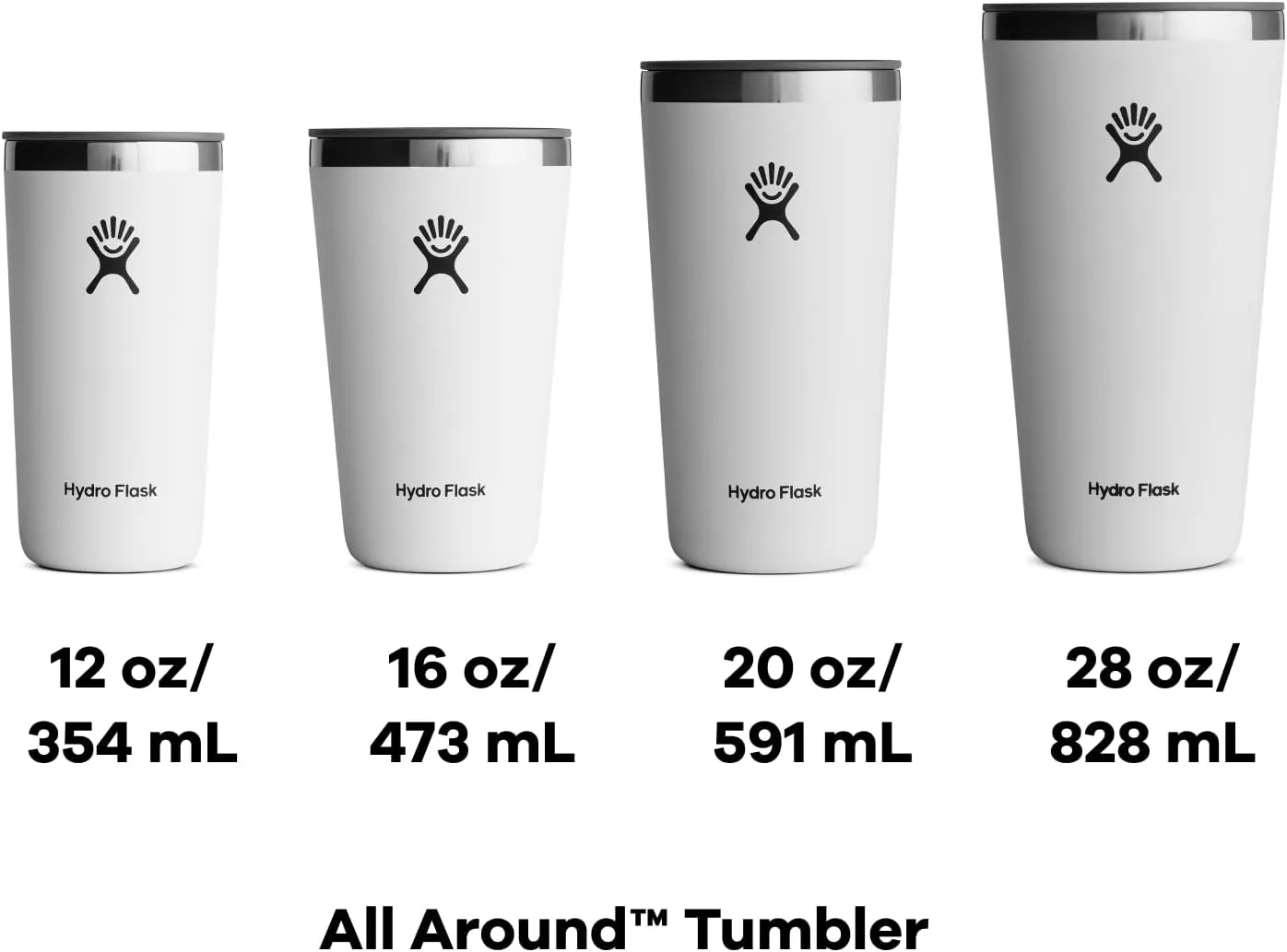 Hydro Flask 28 OZ All Around Tumbler White