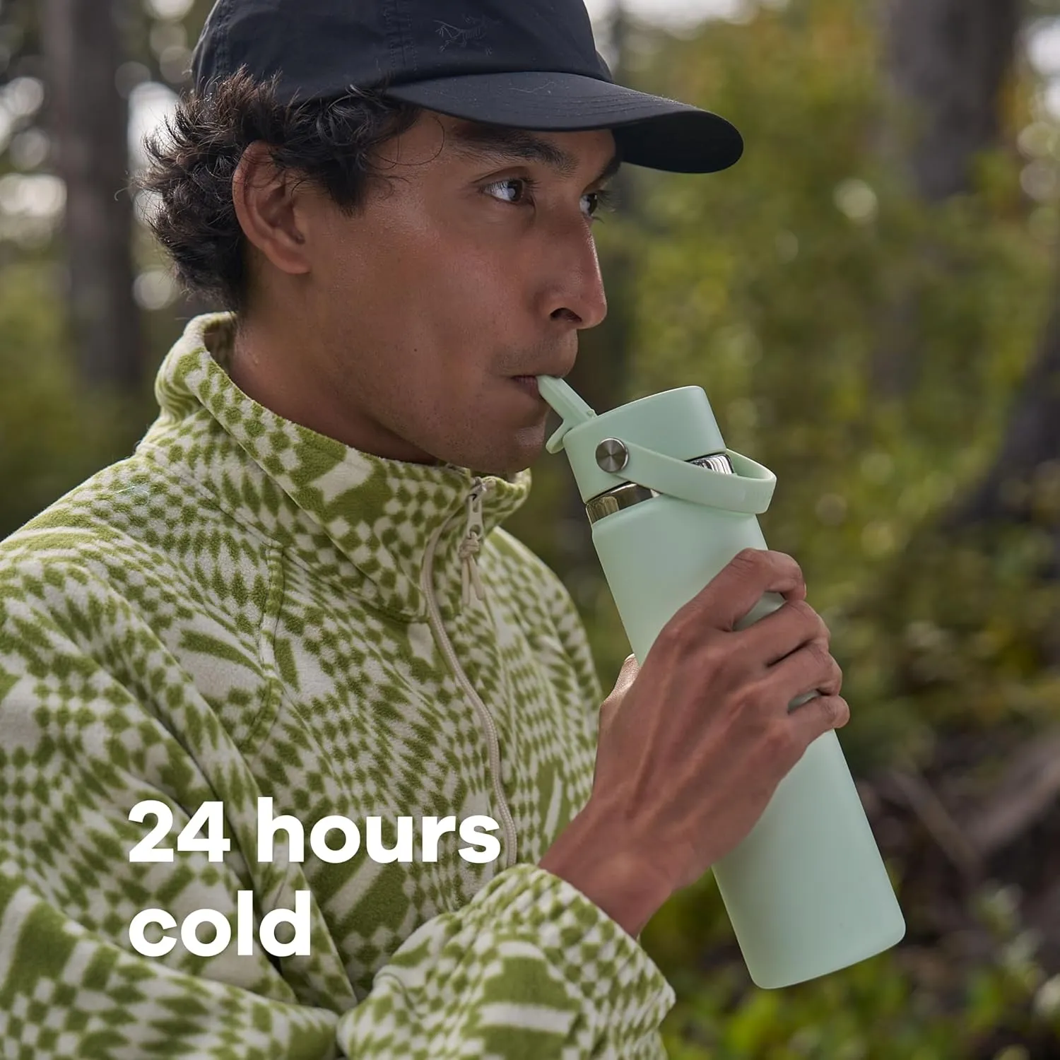 Hydro Flask Water Bottle - Insulated Stainless Steel - Wide Straw Lid, Non Spill, Leakproof in 32 Oz Birch Gray