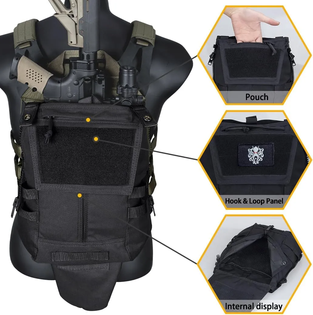 IDOGEAR Tactical Zip-on Panel Pouch Military Backpack Vest Accessory Bag for CPC AVS JPC2.0