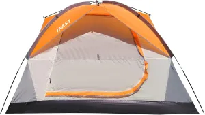 IFAST 2/6 Family Camping Tents, Outdoor Double Layers Waterproof Windproof with Top Roof Rainproof and Large Mesh Windows Portable Easy Set Up Camping Gear with Carry Bag for All Seasons