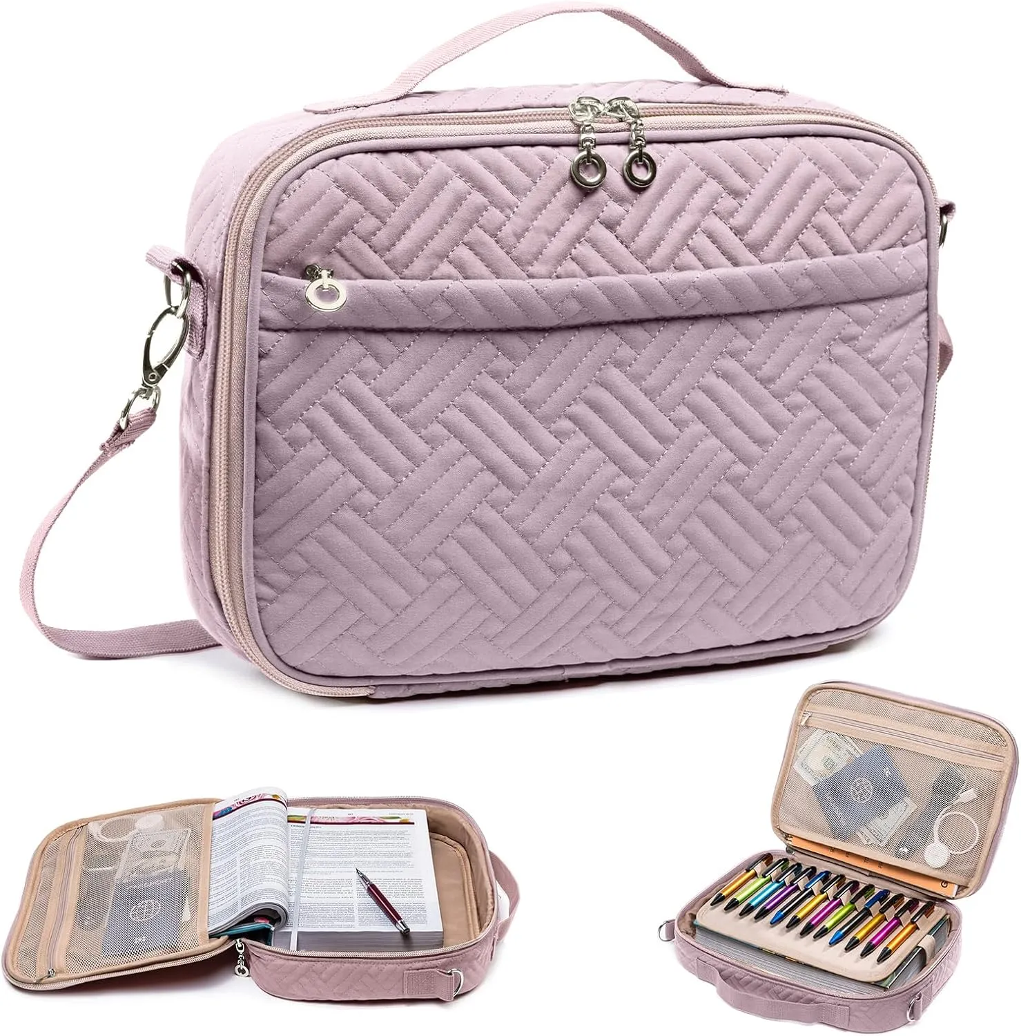 IMAGINING Bible Cover for Women - Stylish Large Bible Covers - Bible Case with Handles - Bible Bag Journal Case - Bible Carrying Case for Women - Bible Gift - Book Protector for Book Lovers