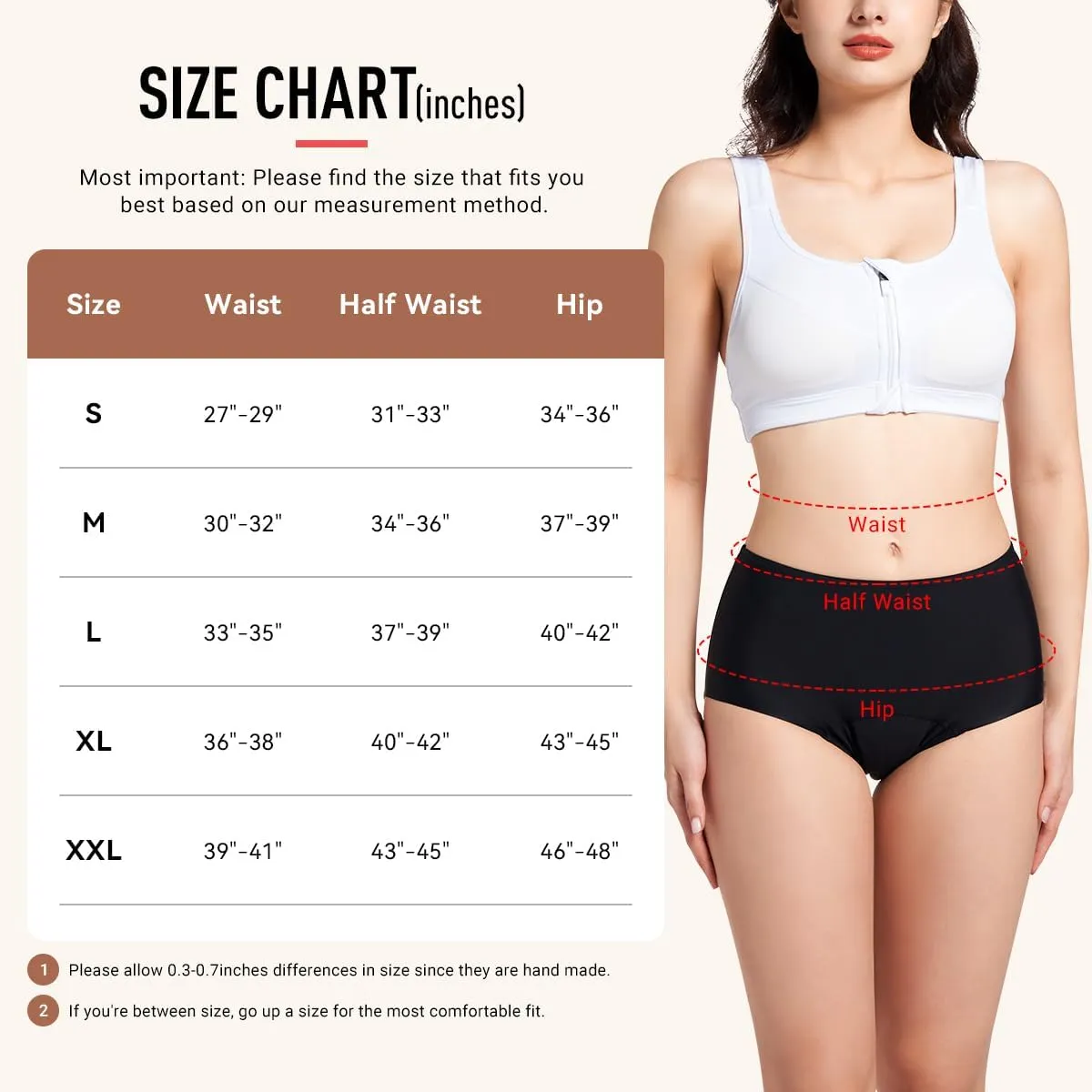 Incontinence Underwear for Women 150ml High Absorbent Leak Proof Underwear for Women Washable Women's Incontinence Panties for Incontinence Postpartum Bladder Leak 2 Pack Black/Dusty Rose 2XL
