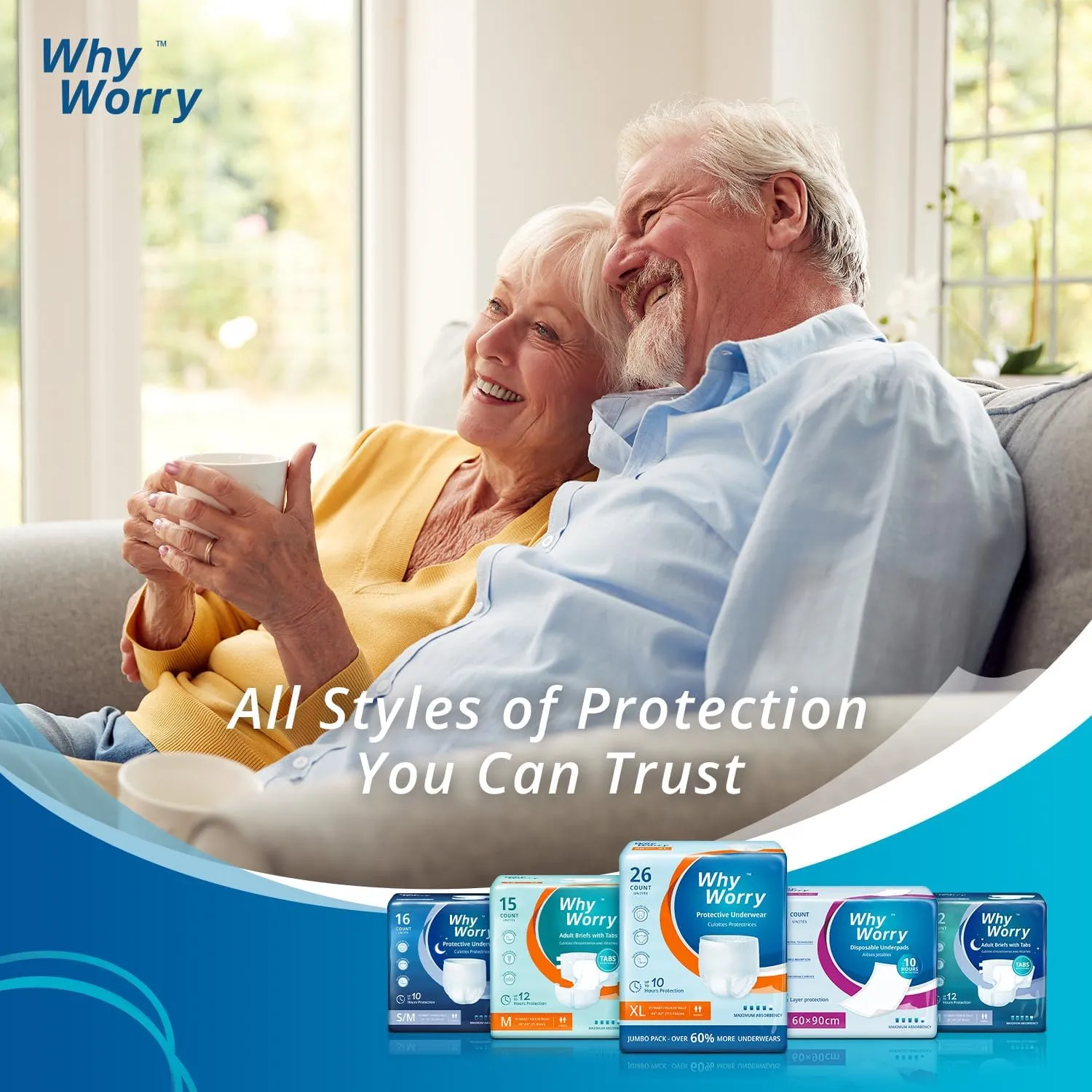 Incontinence Underwear for Women and Men, Disposable Adult Pull Ups with Overnight Absorbency, Leakproof, Unisex, XLarge, 26 Count