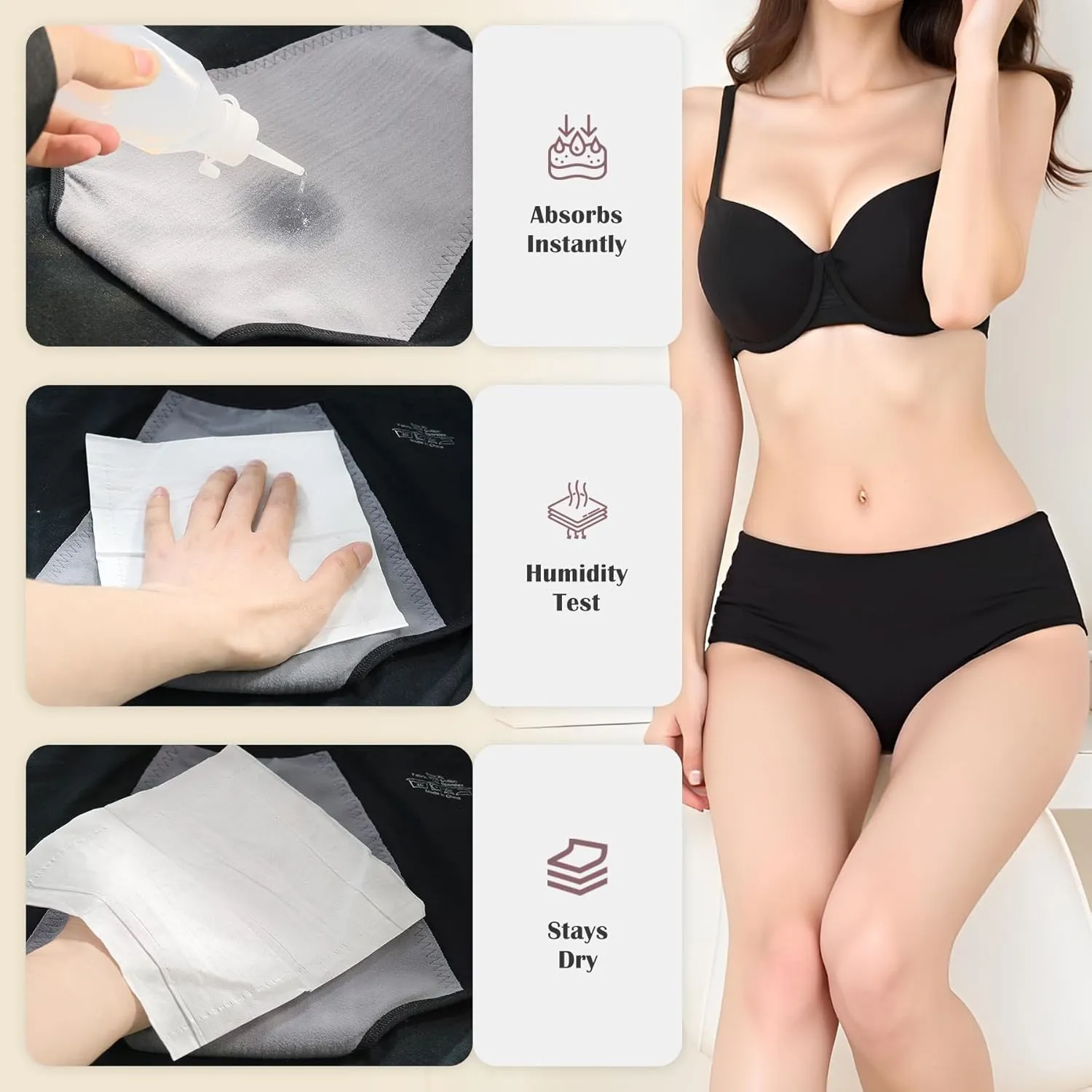 Incontinence Underwear for Women Washable Incontinence Underwear Absorbent Cotton Panties Bladder Leak Underwear for Women Teens