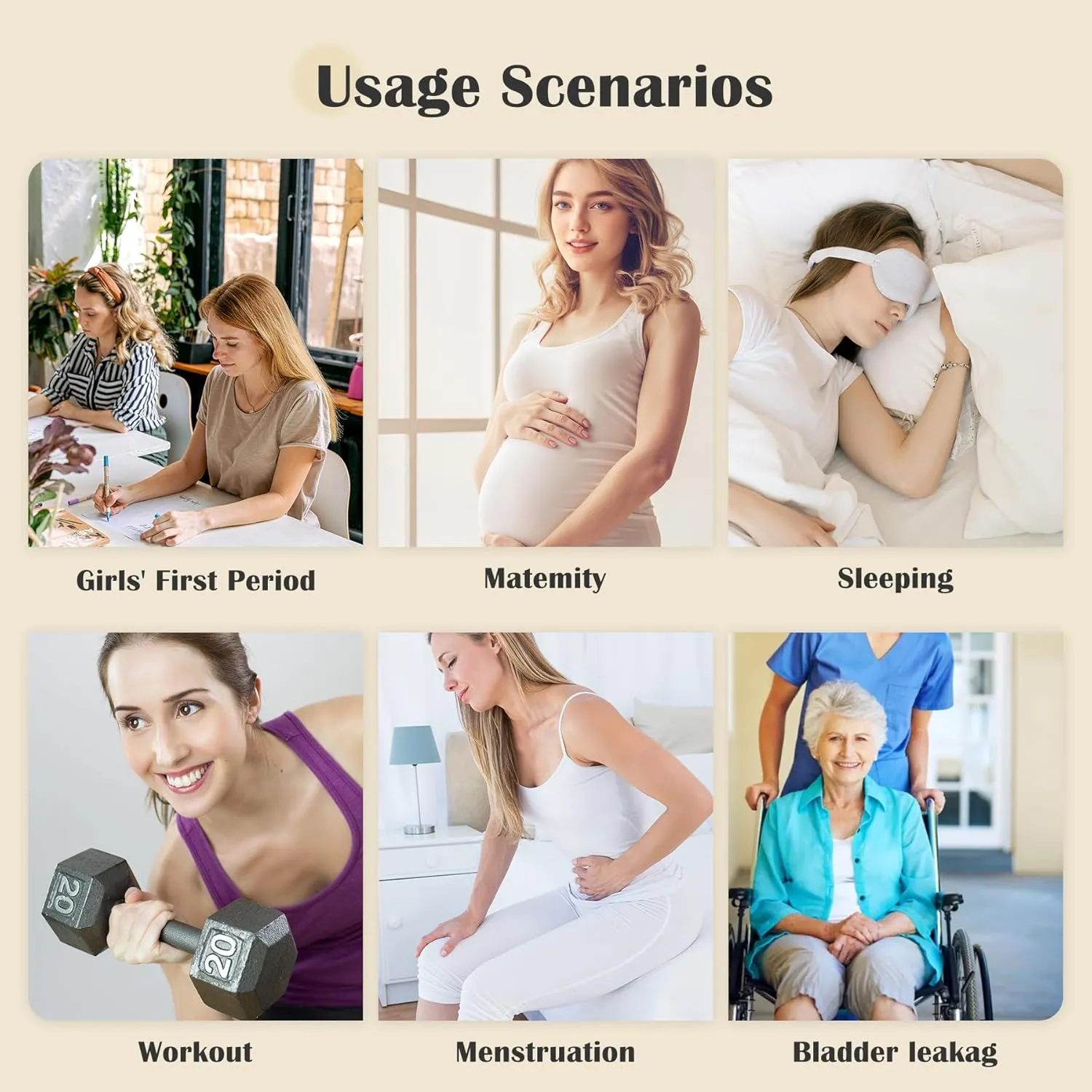 Incontinence Underwear for Women Washable Incontinence Underwear Absorbent Cotton Panties Bladder Leak Underwear for Women Teens