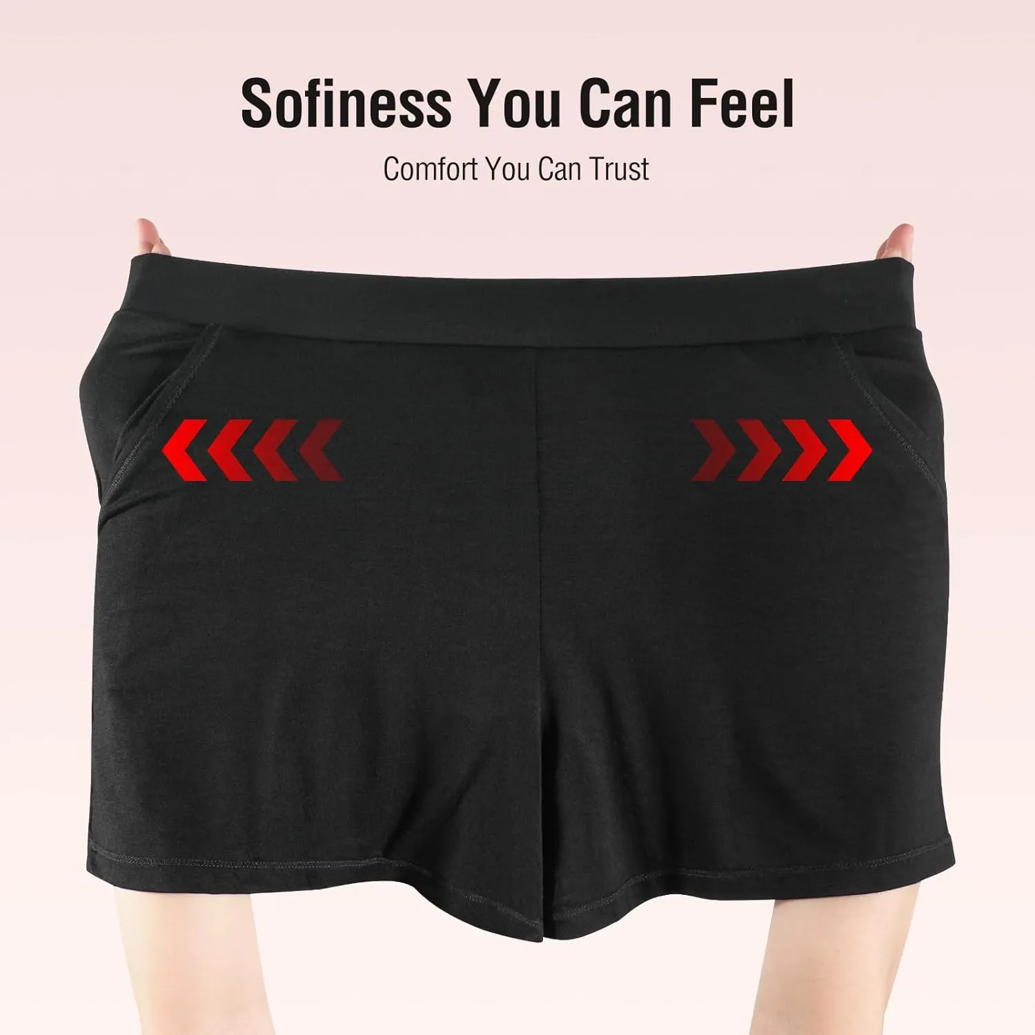 Incontinence Underwear for Women Washable - Women’s Leak Proof Underwear Reusable Incontinence Underwear for Women Bladder Control Incontinence Overnight Sleep Shorts Boyshort Black-M