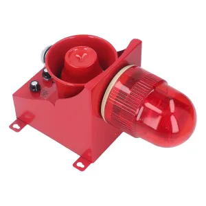 Industrial Siren Alarm 130dB High Decibel LED Strobe Horn Alarm LED Strobe Horn Clear Alarm Emergency Strobe Warning Light Outdoor Alarm (DC24V)