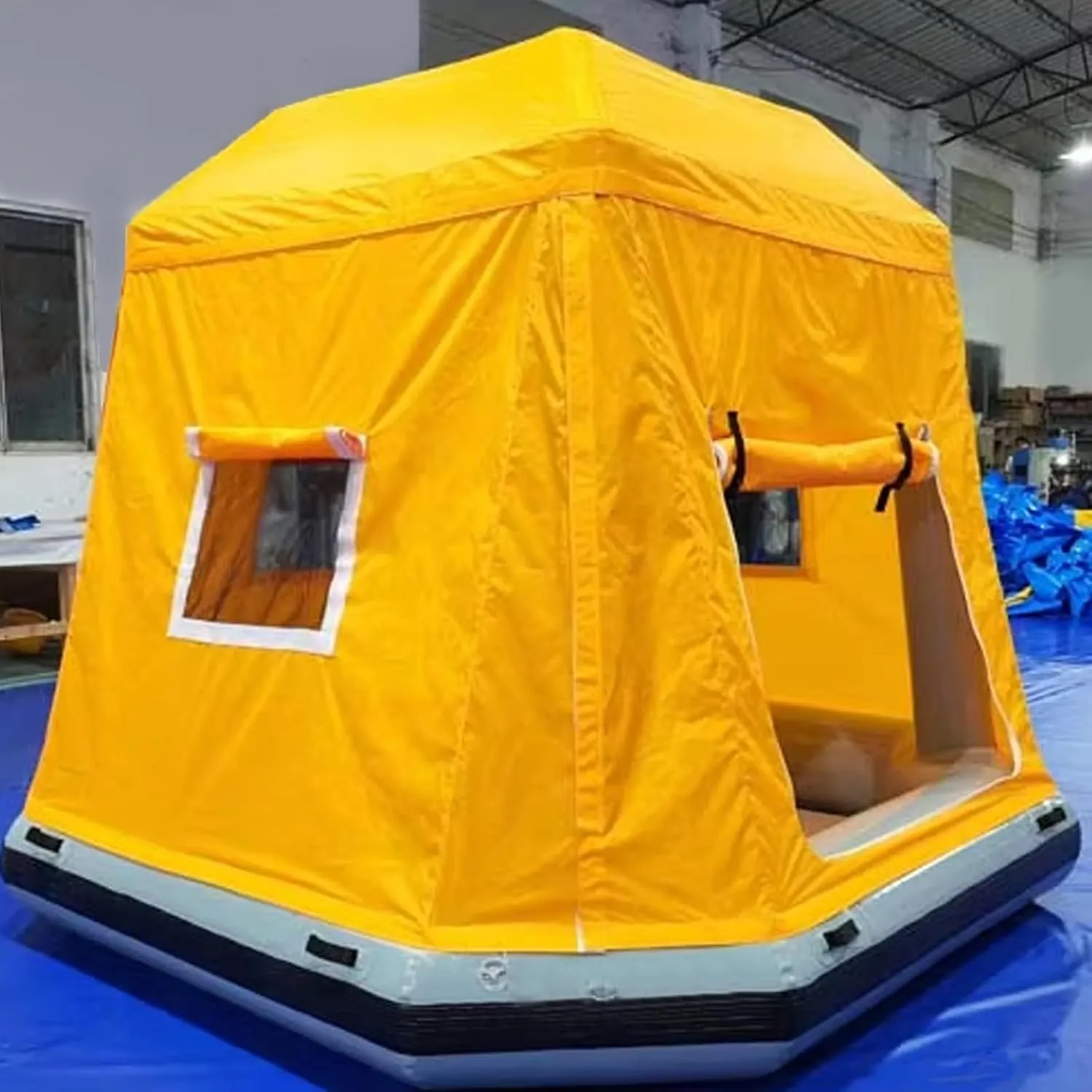Inflatable Camping Tent Easy Setup Blow Up Tents Pool Lounge Float Fishing Raft Boat