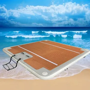 Inflatable Fishing Blanket, Inflatable Floating Pad, Inflatable Floating Platform, EVA Non-Slip Mat for Yacht Docking,4 * 4m/13 * 13ft