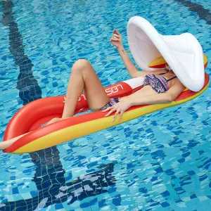 Inflatable Floating Bed with Canopy
