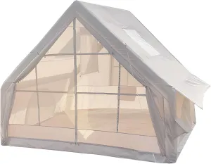 Inflatable Tent for Camping, 1-6 Person Blow-up Air Tents, Easy Setup Waterproof Windproof Cabin Tents, 4 Seasons Family Glamping Tent House