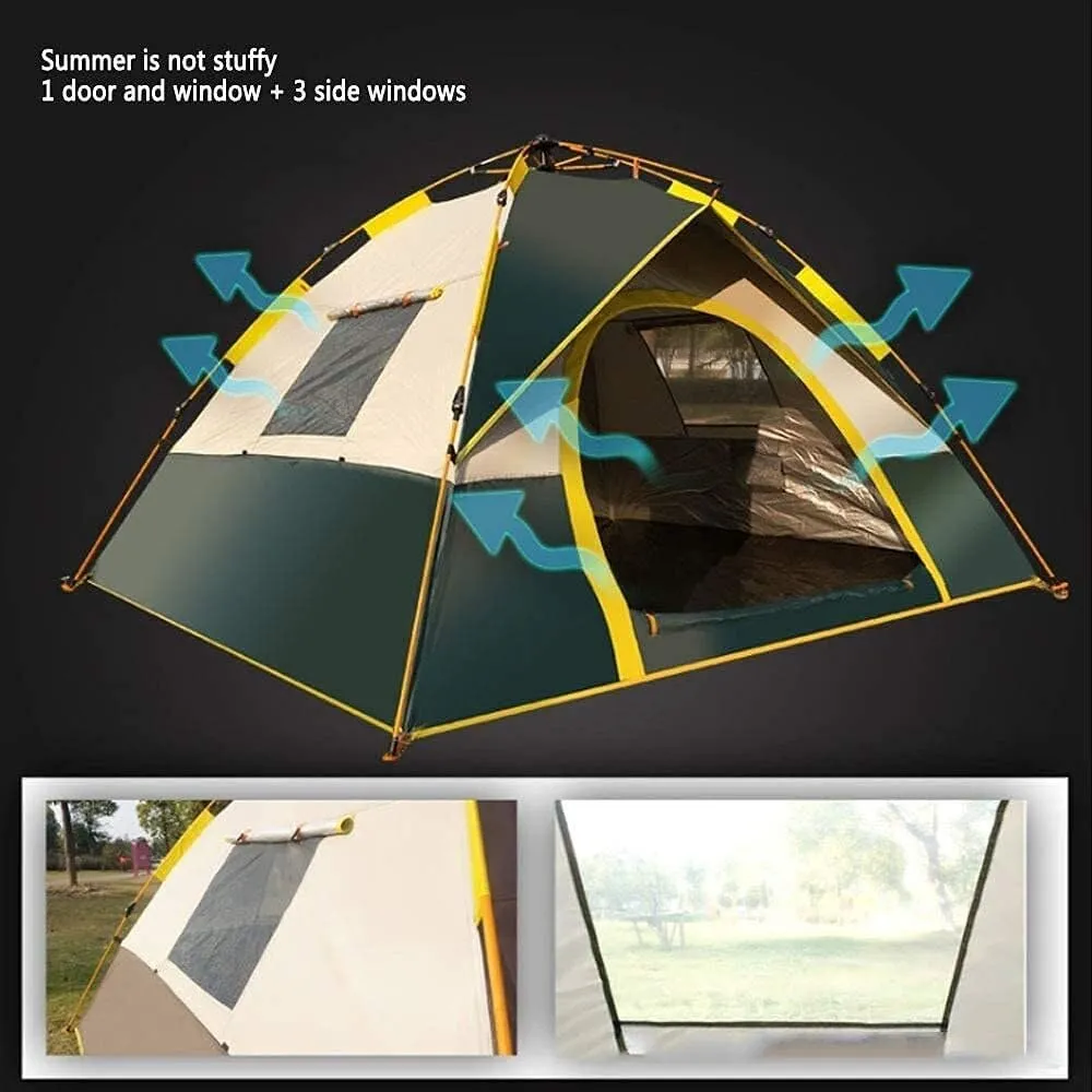 Instant Pop Up Camping Tent for 2-3 Person Family, Waterproof UV-Resistant Sun Shelter, Quick Setup Tent for Outdoor Hiking, Beach, Camping & Outdoor Activities
