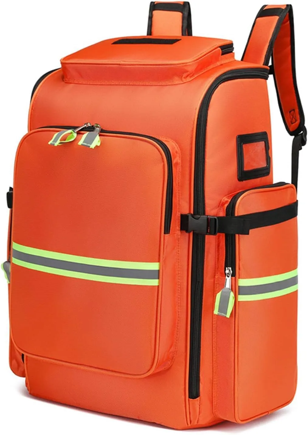 IOCCIOBB First Aid Bag Empty Emergency Bag First Responder Trauma Multi-Pocket Traveling Field Trips Camping Essentials(Orange,55x37x25cm)