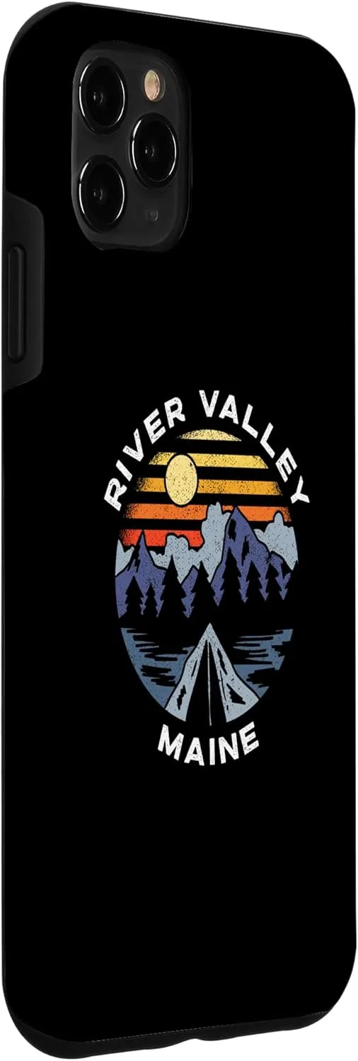 iPhone 11 Pro Max River Valley Maine Mountains Vacation Camping Souvenir Case