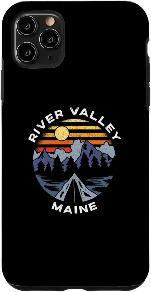 iPhone 11 Pro Max River Valley Maine Mountains Vacation Camping Souvenir Case
