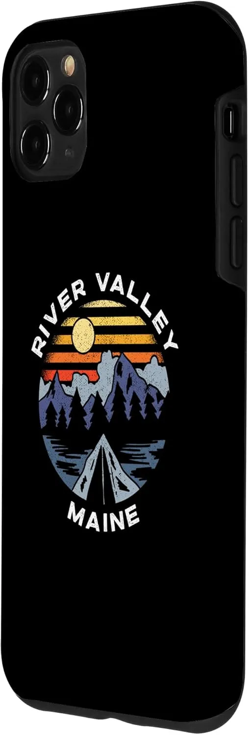 iPhone 11 Pro Max River Valley Maine Mountains Vacation Camping Souvenir Case