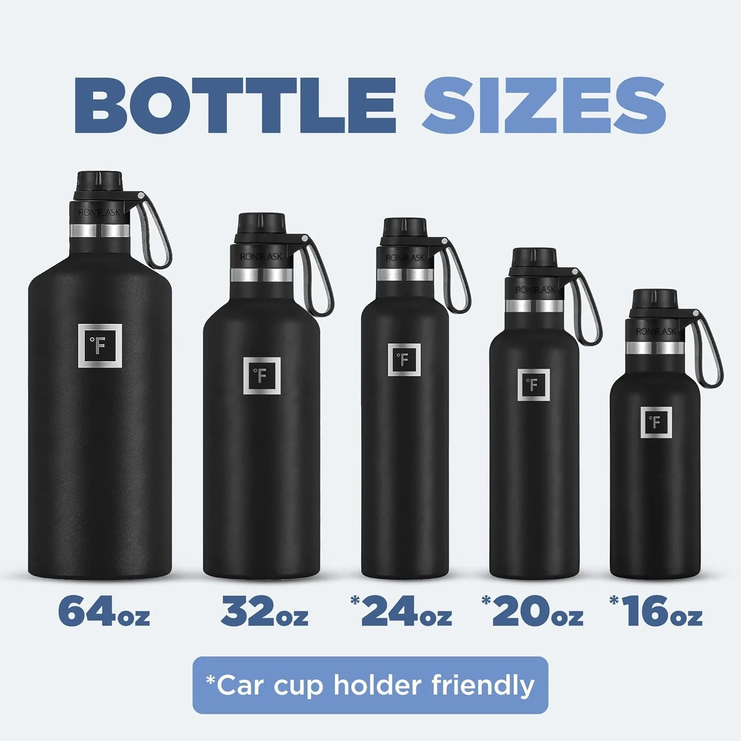 IRON °FLASK Camping & Hiking Hydration Canteens - 3 Lids (Narrow Spout Lid) Leak Proof Vacuum Insulated Stainless Steel - Hot & Cold Double Walled Sports Water Bottle - Rose, 32 Oz