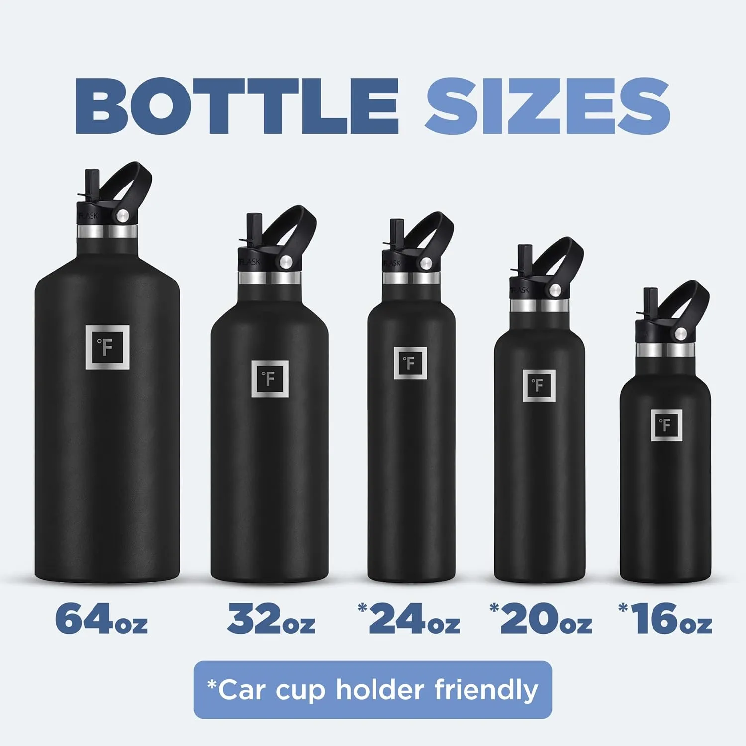 IRON °FLASK Camping & Hiking Hydration Canteens - 3 Lids (Narrow Straw Lid) Leak Proof Vacuum Insulated Stainless Steel - Hot & Cold Double Walled Sports Water Bottle - Sage, 24 Oz