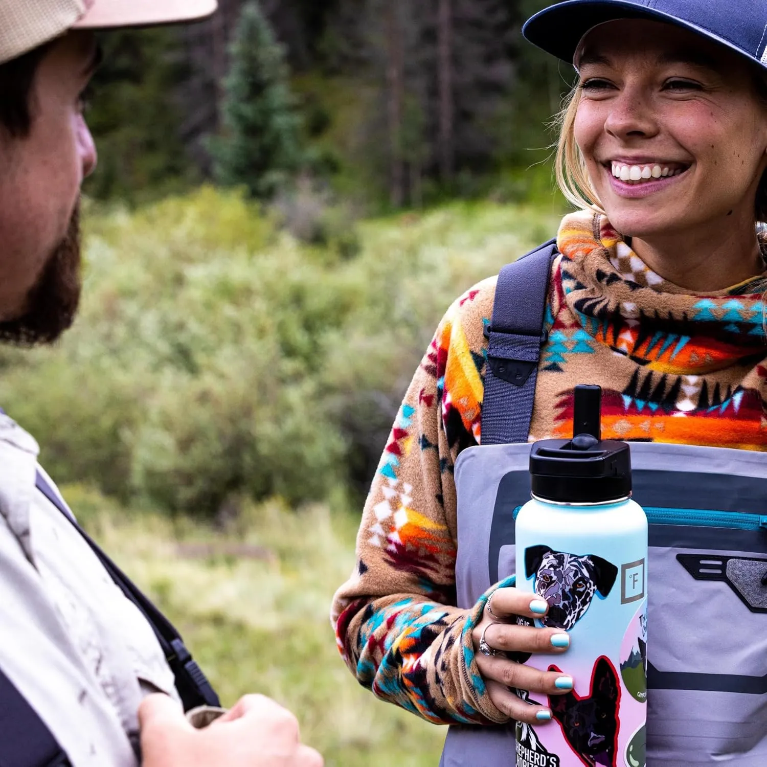 IRON °FLASK Camping & Hiking Hydration Flask with 3 Lids - Stainless Steel, Double Walled & Vacuum Insulated Water Bottle - Leak Proof & BPA Free (Lavender, Straw - 22 oz)