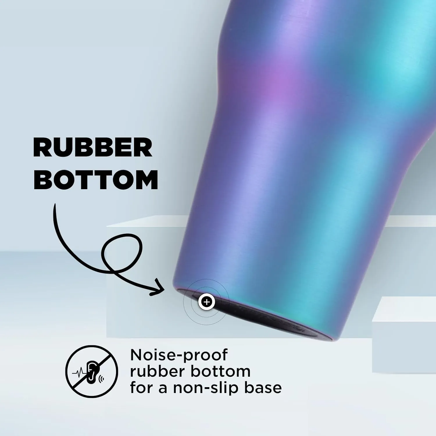 IRON °FLASK Sidekick Insulated Water Tumbler w/Straw & Foldable Handle - Stainless Steel Leak-Proof Bottle, Non-Slip Base & Fits Cup Holders for Hot, Cold Drinks - Travel Mug - 30 Oz, Arctic Blue