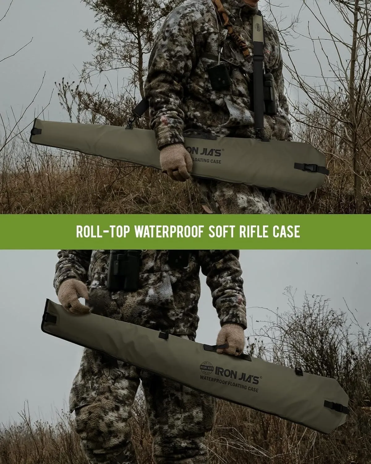 IRON JIA'S Waterproof Long Rifle Case 51" x 12" Floating Tactical Scoped Gun Dry Bag ar15 Accessories