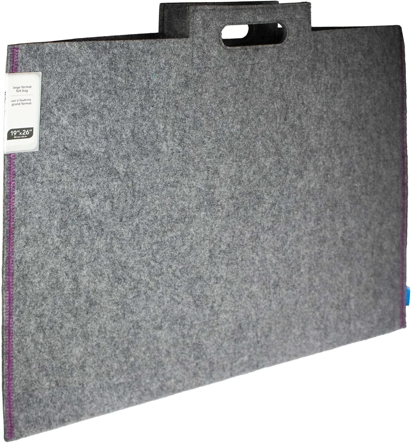 Itoya Midtown Large Format Artwork Carrier Bag, 19x26", Grey/Purple