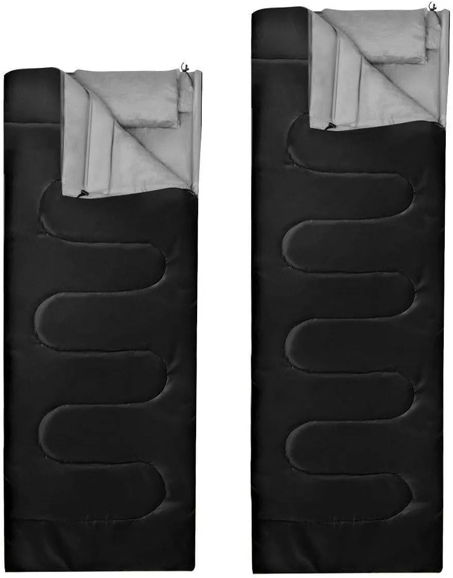 JHUS Double 2 Person Sleeping Bag Waterproof w/2 Pillows Camping Queen Size XL Camping Accessories Camping Gear Sleeping Bag Sleeping Bags Camping Essentials Camping Supplies Hiking Gear Backpac