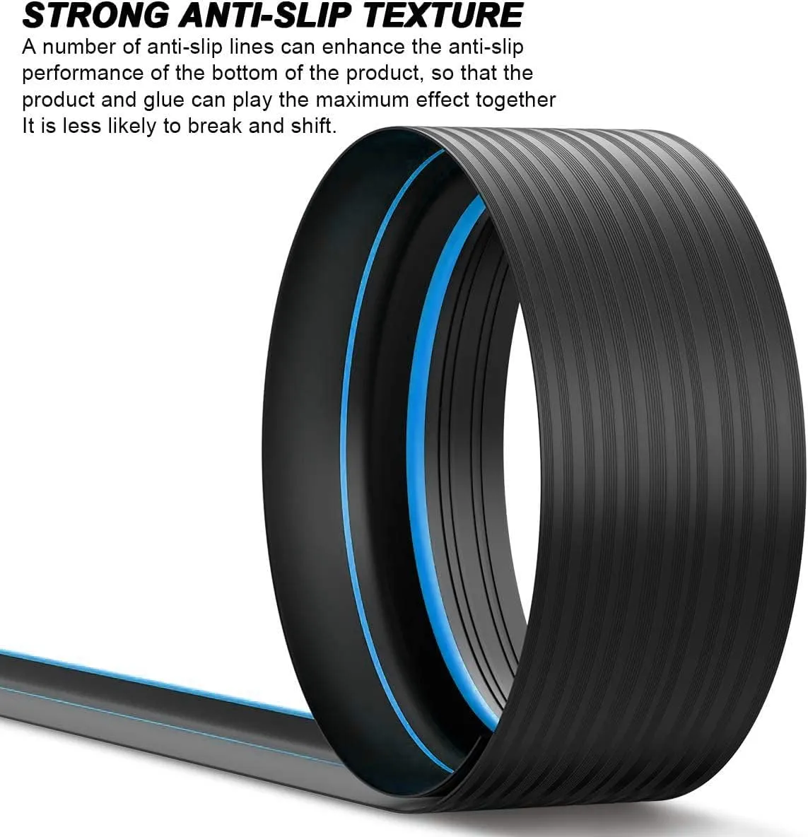 Jin&Bao Universal Garage Door Threshold Seal Strip 10FT Kit, Bottom Waterproof Rubber Weather Stripping Replacement（Blue）