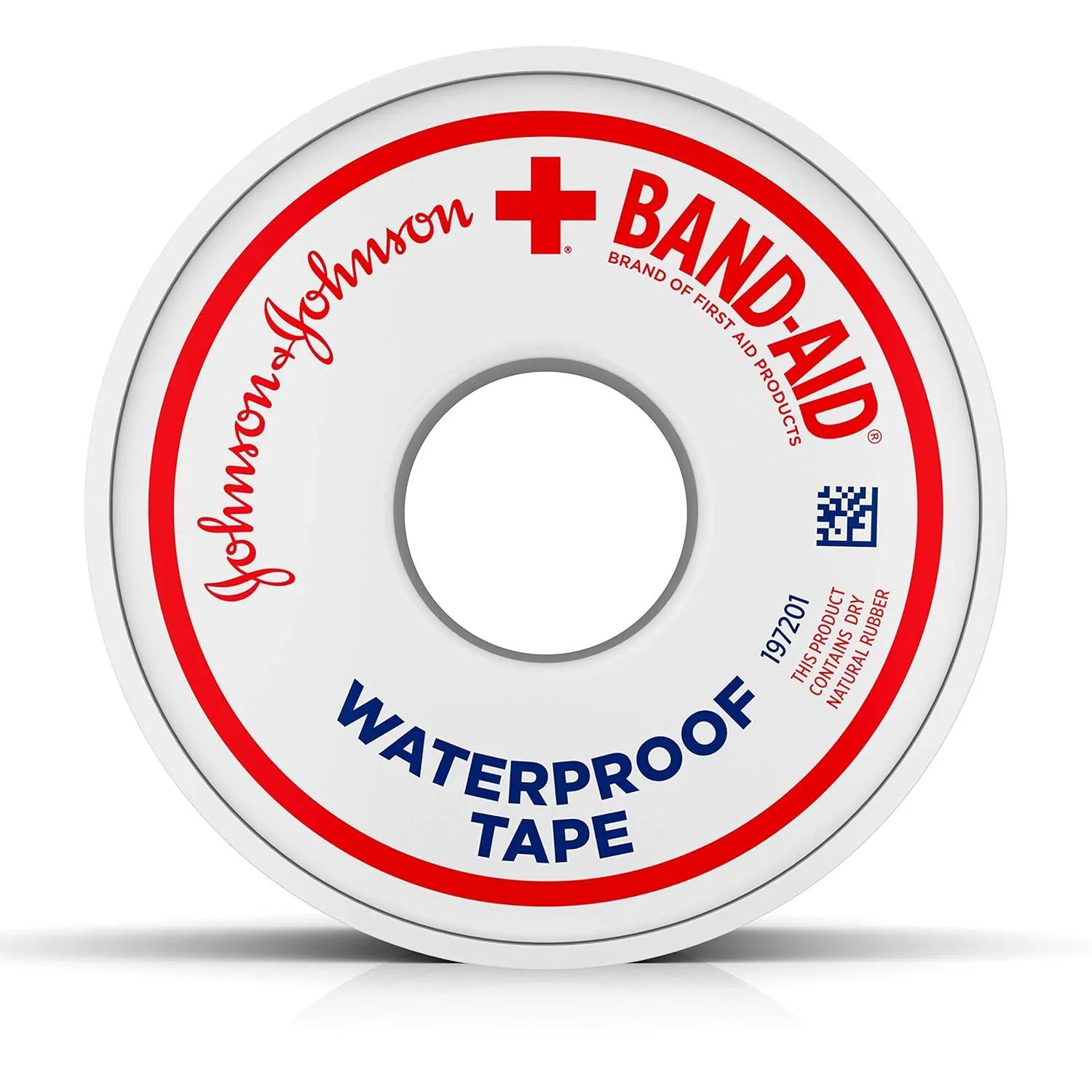 Johnson & Johnson Band-Aid Brand of First Aid Products Waterproof Tape, 1 Inch by 10 Yards (Pack of 12)