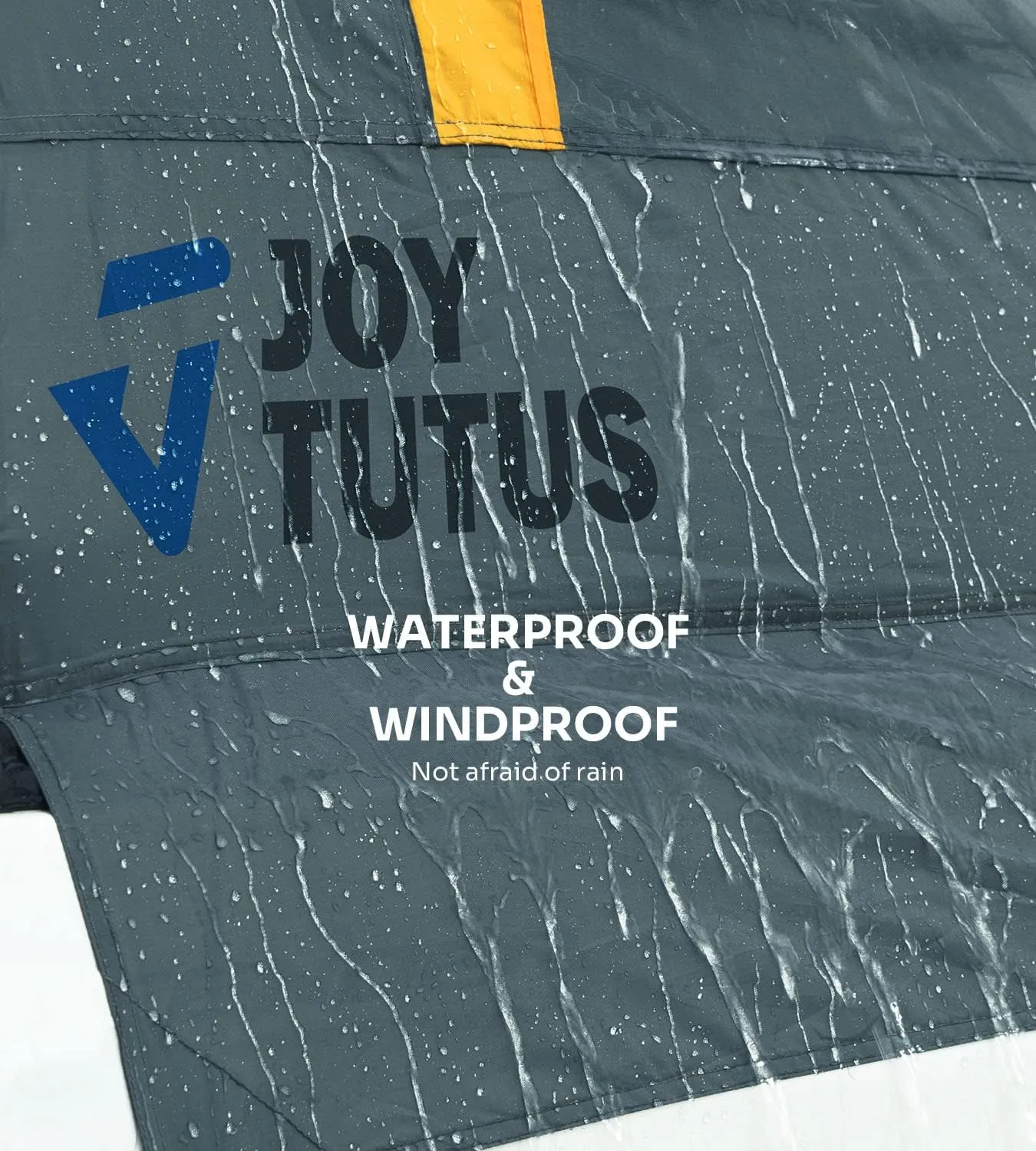 JOYTUTUS Pickup Truck 6.5' 2.0, Waterproof PU2000mm Double Layer for 2 Person, Portable Truck Bed Tent with Rainfly - Orange