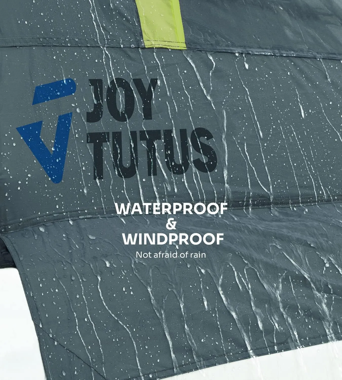 JOYTUTUS Pickup Truck Tent 6.5ft 2.0, Waterproof PU2000mm Double Layer for 2 Person, Portable Truck Bed Tent with Rainfly - Green