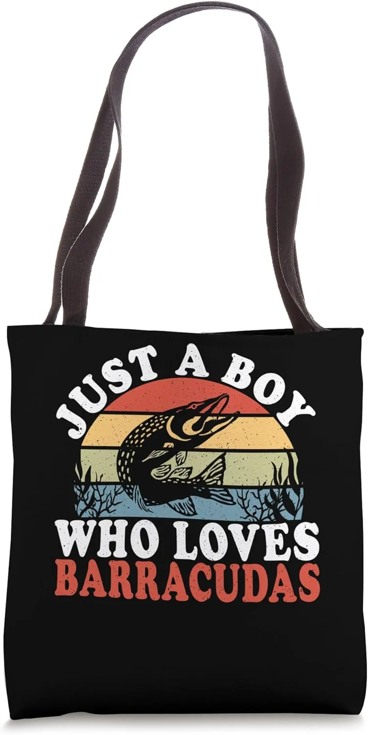 Just A Boy Who Loves Barracudas Tote Bag