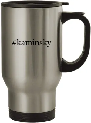 #kaminsky - 14oz Stainless Steel Travel Mug, Silver