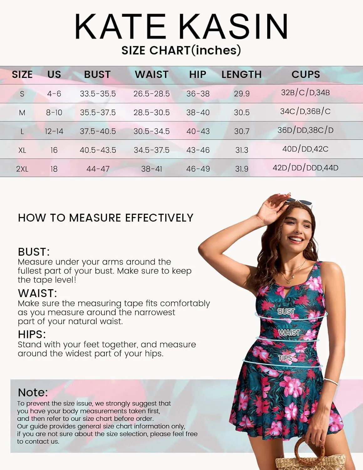 Kate Kasin 2 Piece Tankini Swimsuits for Women Tummy Control Swimdress Skirt Bathing Suit with Briefs Modest Ruched Swimwear