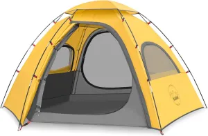 KAZOO Outdoor Camping Tent 2/4 Person Waterproof Camping Tents Easy Setup Two/Four Man Tent Sun Shade 2/3/4 People