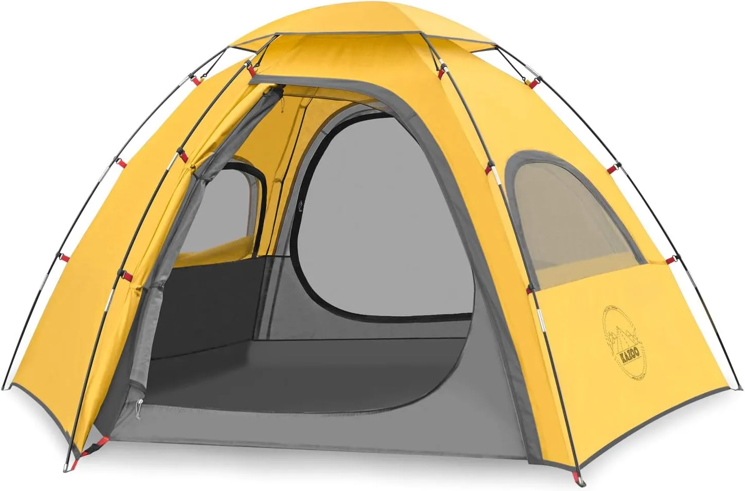 KAZOO Outdoor Camping Tent 2/4 Person Waterproof Camping Tents Easy Setup Two/Four Man Tent Sun Shade 2/3/4 People