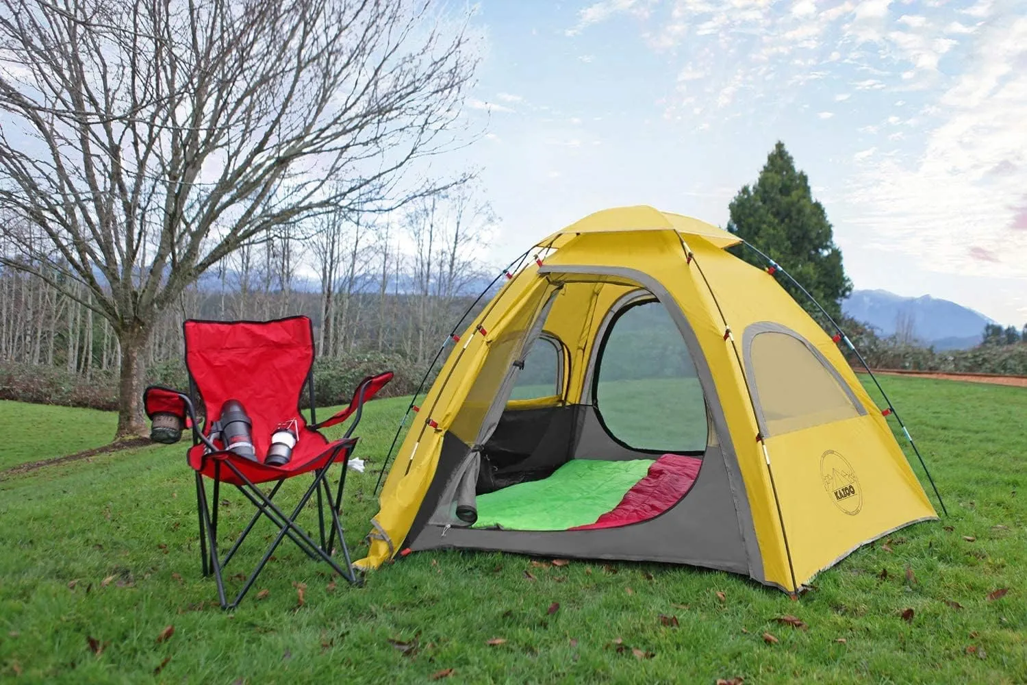 KAZOO Outdoor Camping Tent 2/4 Person Waterproof Camping Tents Easy Setup Two/Four Man Tent Sun Shade 2/3/4 People