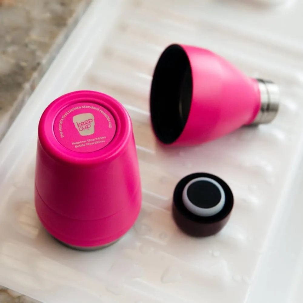 KeepCup Water Bottle, Reusable Insulated Stainless Steel Dual Opening with Leakproof Steel Cap, 22oz/660ml - Solo