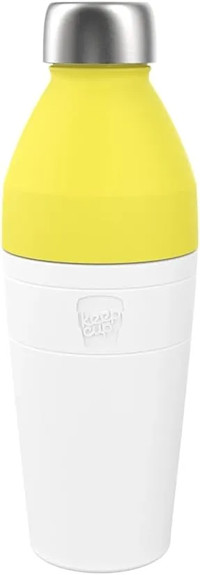 KeepCup Water Bottle, Reusable Insulated Stainless Steel Dual Opening with Leakproof Steel Cap, 22oz/660ml - Solo