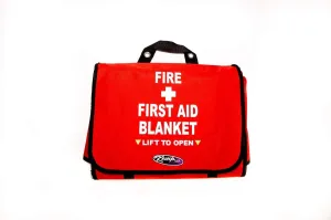 Kemp USA Fire First Aid Blanket Bag Red