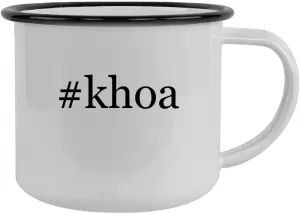 #khoa - 12oz Hashtag Camping Mug Stainless Steel, Black