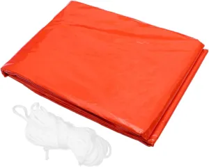 KICHOUSE Emergency Folding Tube Tent Compact Thermal Survival Shelter for Earthquake Hiking Camping Lightweight Pe Emergency Blanket Portable Outdoor First-aid Gear Orange