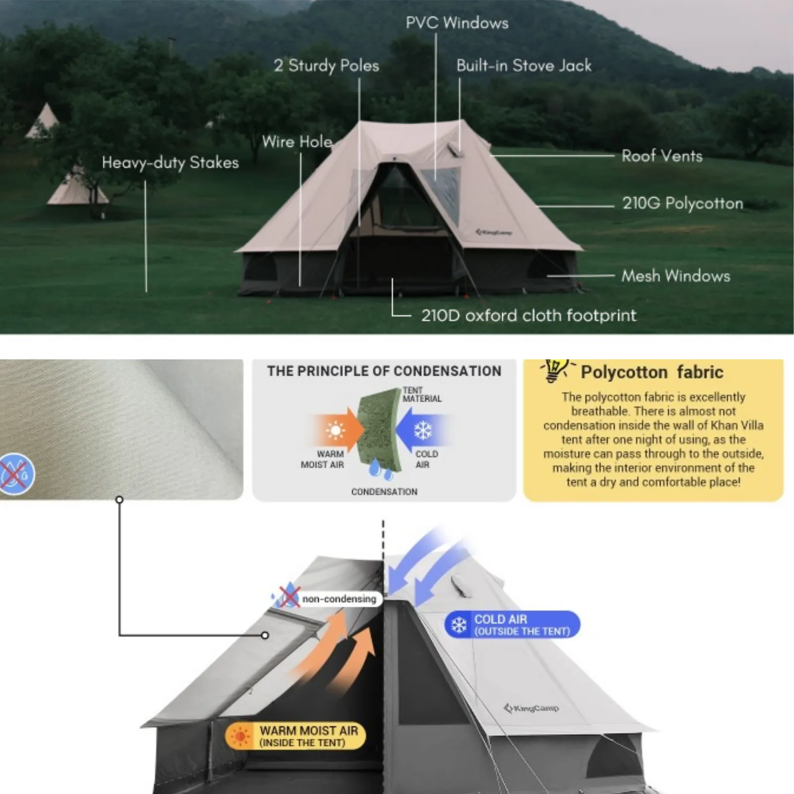 KingCamp KHAN VILLA Glamping Tent