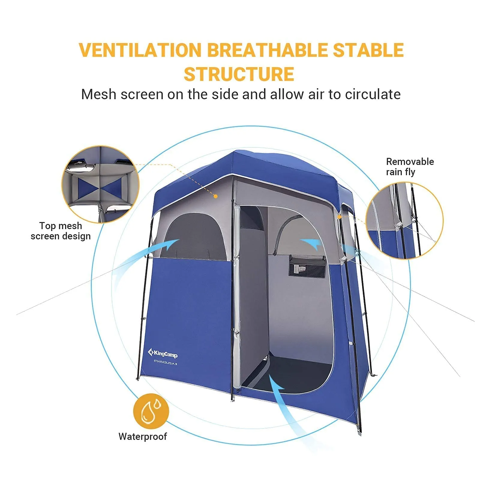 KingCamp MARASUSA Two-Person Shower Tent