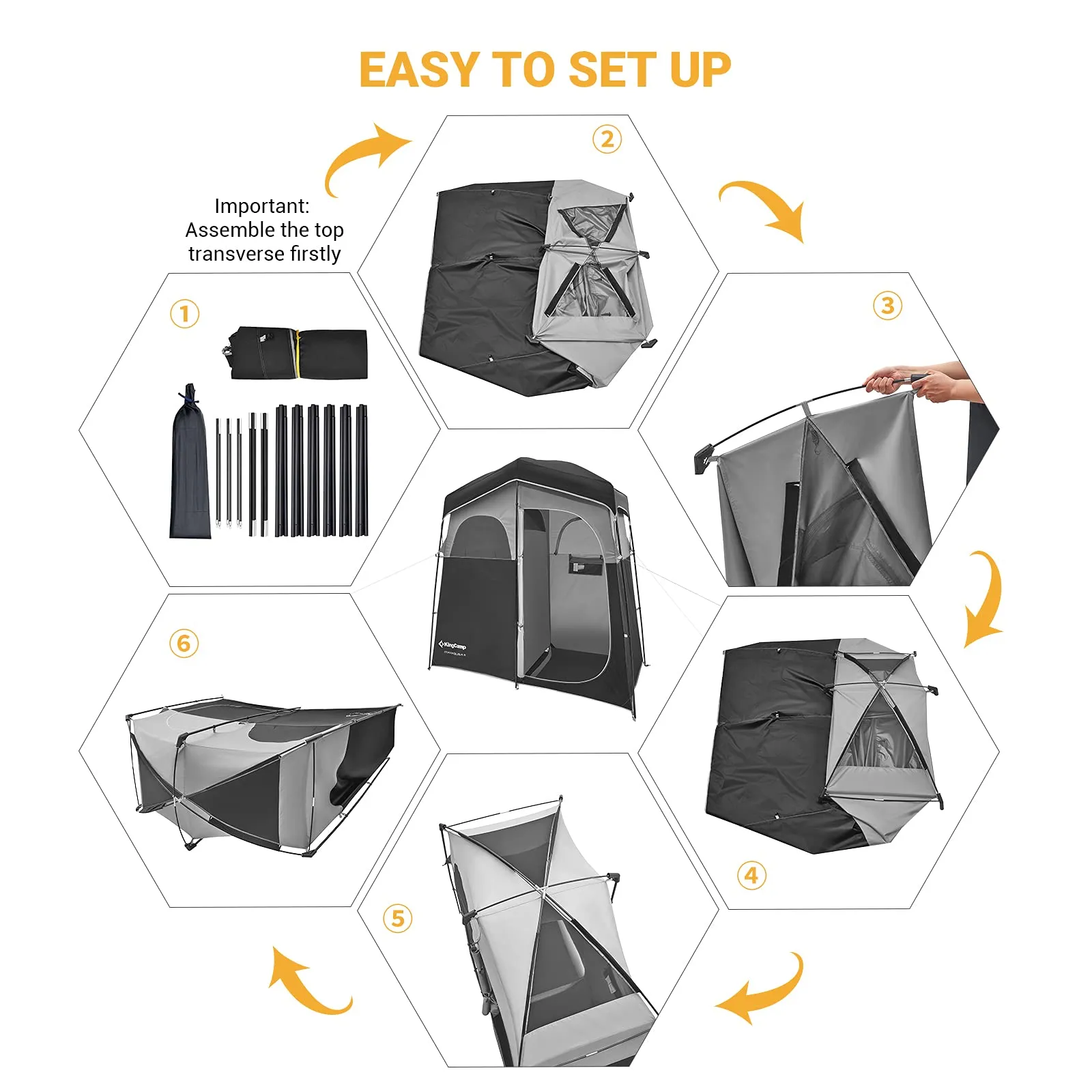 KingCamp MARASUSA Two-Person Shower Tent